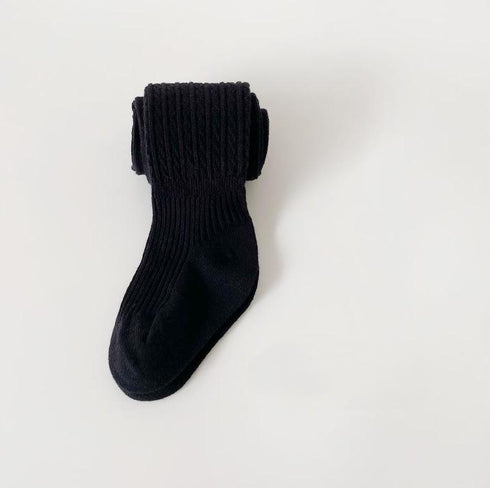 Children's bottoming pants twist solid color double needle exterior wear leggings